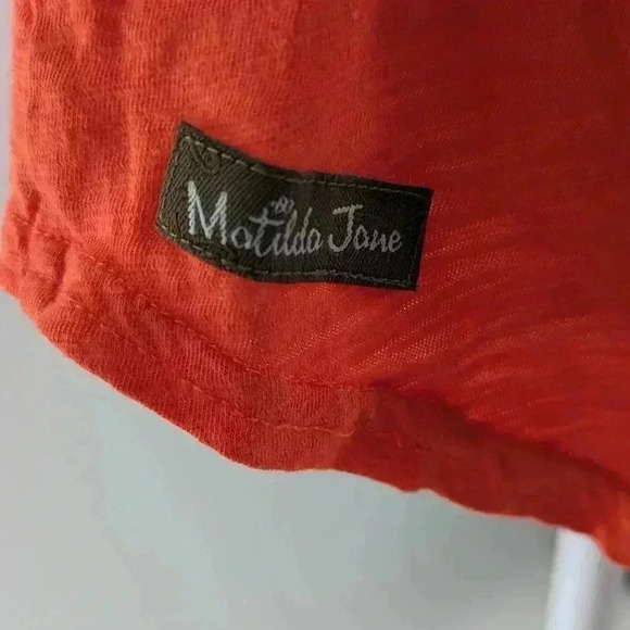 Matilda Jane Orange Off The Shoulder Top Size Small Ruffle Sleeve - Picture 6 of 12